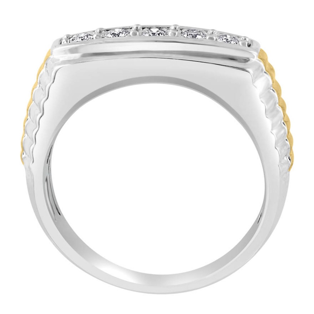 Elegant Two-Tone Men’s Ring